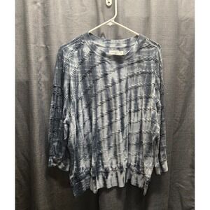 Terra & Sky Tie Dye‎ Pullover Top Comfy Casual Relaxed Fit Plus Size 0X